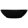 Luxury Ceramic Basin Oval-shaped Sink Black 15.7"x13"