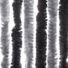 vidaXL Fly Curtain Grey and Black 39.4x86.6" Chenille