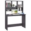 vidaXL Desk High gloss grey Engineered wood 30.5 in tall Corner Desk