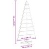 vidaXL Wooden Christmas Tree White Solid pine wood 70.9 in