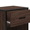 vidaXL Bedside Cabinet Brown Oak Engineered wood Standard