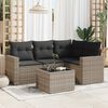 vidaXL Garden Sofa Set Grey PE rattan Large Modular Garden Sofa Set