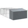 vidaXL Dog House Anthracite Galvanized Steel Large Durable Dog House