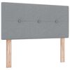 vidaXL Box Spring Bed with Mattress Light grey 31.50 x 78.74 in Fabric
