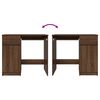vidaXL Desk Brown Oak Engineered Wood 33.9 x 19.3 x 29.9 in Desk