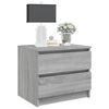 vidaXL Bed Cabinet Grey Sonoma Engineered Wood Medium Bed Cabinet