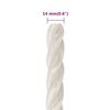 vidaXL Work Rope White 0.55 " 328.1 ' Polypropylene