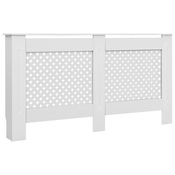 vidaXL Radiator Cover White 59.8"x7.5"x32.1" MDF