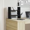 vidaXL Desk Organiser Black 15.2x6.7x15.4" Engineered wood