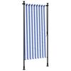 vidaXL Outdoor Roller Blind Blue and white