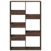vidaXL Bookcase Brown Oak Engineered Wood Large Modern Sleek