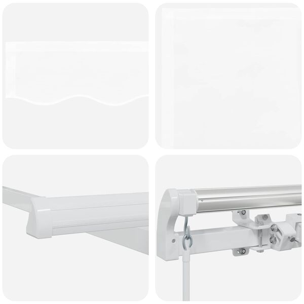 vidaXL Awning Retractable White 177.17" x 118.11" Polyester and metal