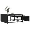vidaXL Nesting Coffee Table Set of 2 Black Engineered wood, metal