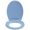vidaXL Soft-Close Toilet Seat Quick Release Blue Oval