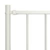 vidaXL Fence Panel with Posts Powder-coated Steel 5.9 ft x 3.3 ft White