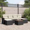 vidaXL Garden Sofa Set Black and cream white