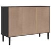vidaXL Sideboard Black Solid pine wood, Engineered wood, Poly rattan Large