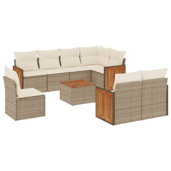 vidaXL Garden Sofa Set Beige, Cream White