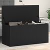 vidaXL Storage Box Black Engineered Wood Medium Storage Box