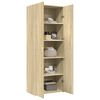 vidaXL Highboard Sonoma Oak 27.6"x16.7"x72.8" Engineered Wood