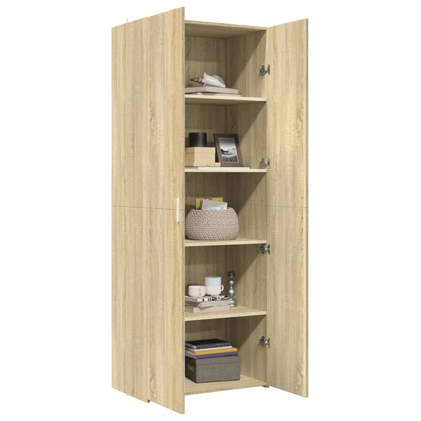 vidaXL Highboard Sonoma Oak 27.6"x16.7"x72.8" Engineered Wood
