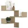 vidaXL Wall Corner Shelf Set of 2 Sonoma oak Engineered wood Medium