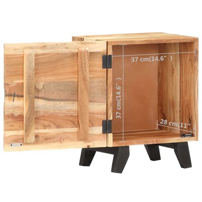 vidaXL Bedside Cabinet 15.7"x11.8"x20.1" Solid Acacia Wood