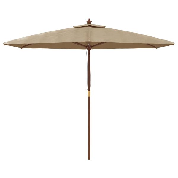 vidaXL Garden Parasol Taupe Polyester 94.5 in high Height-Adjustable