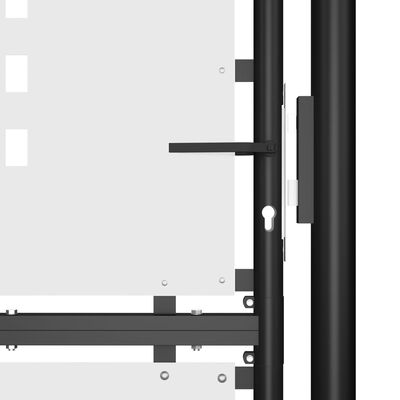 vidaXL Single Door Fence Gate 39.4" x 68.9" Black