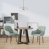 vidaXL Dining Chair Set of 2 Light Grey Velvet, Metal, Plywood