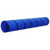 vidaXL Dog Tunnel Blue Polyester, Metal Large Collapsible