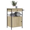 vidaXL Kitchen Trolley Sonoma Oak 22"x16.9"x35.2" Engineered Wood