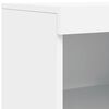vidaXL Sideboard White Engineered wood, glass Large Sideboard