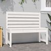 vidaXL Garden Bench White Solid pine wood 42.9 x 18.9 x 36.0 in