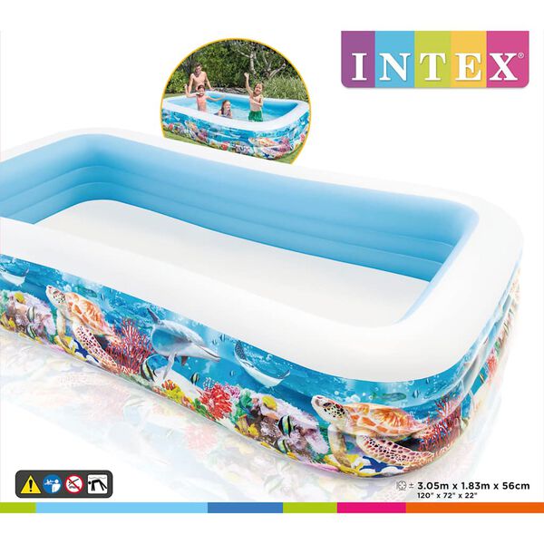 INTEX Swimming Pool Multicolor Vinyl Large Durable Inflatable Pool