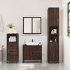 vidaXL Bathroom Furniture Set Brown Oak Engineered wood, metal, glass