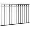 vidaXL Fence Panel Steel 5.6 ft x 2.6 ft Black