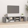vidaXL TV Cabinet Set of 2 Grey Sonoma Engineered Wood Medium