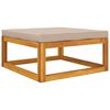 vidaXL Garden Footrest Taupe Solid acacia wood, 100% polyester Standard