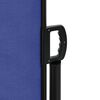 vidaXL Retractable Side Awning Blue 100% polyester with PU coating