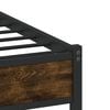 vidaXL Bed Frame Smoked oak Steel, Engineered wood King Bed Frame
