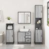 vidaXL Bathroom Furniture Set Gray Sonoma Engineered wood, metal Medium