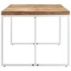 vidaXL Dining Table Natural wood finish, White legs