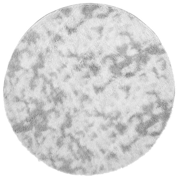 vidaXL Shaggy Rug Silver Grey 100% Polyester 47.2 x 47.2 in Non-Slip