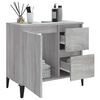 vidaXL Bathroom Cabinet Gray Sonoma Engineered Wood, Metal Standard