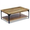 vidaXL Coffee Table Natural Mango Mango Wood, Steel