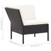 vidaXL Garden Lounge Set Black, Cream White