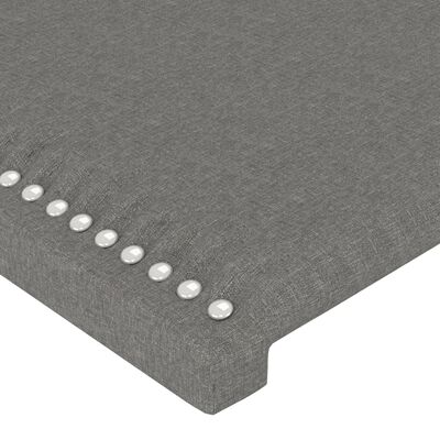 vidaXL LED Headboard Dark Gray 79.9"x6.3"x30.7"/34.6" Fabric