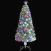 vidaXL Artificial Christmas Tree White PVC 5 ft