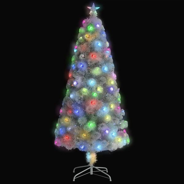 vidaXL Artificial Christmas Tree White PVC 5 ft